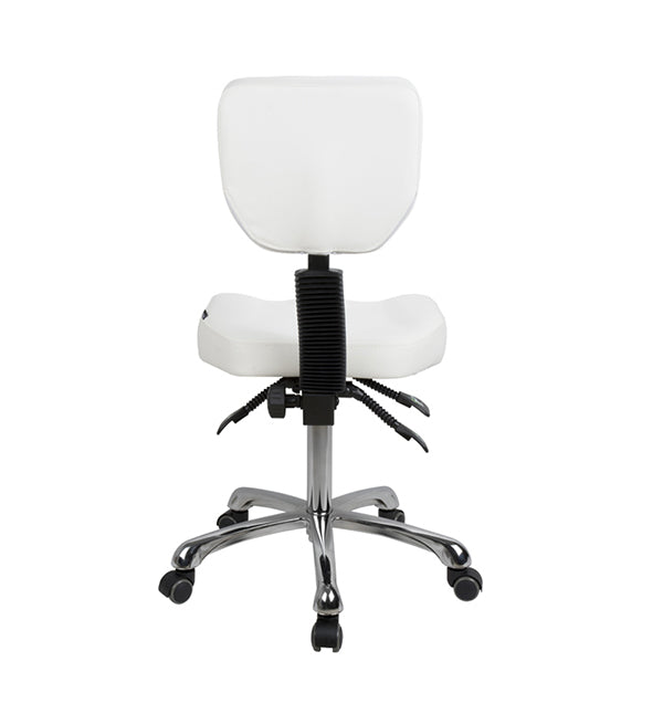 Med-Resource 945 Deluxe Medical Stool with Backrest - Back View