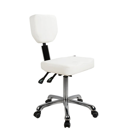 Med-Resource 945 Deluxe Medical Stool with Backrest - Side View